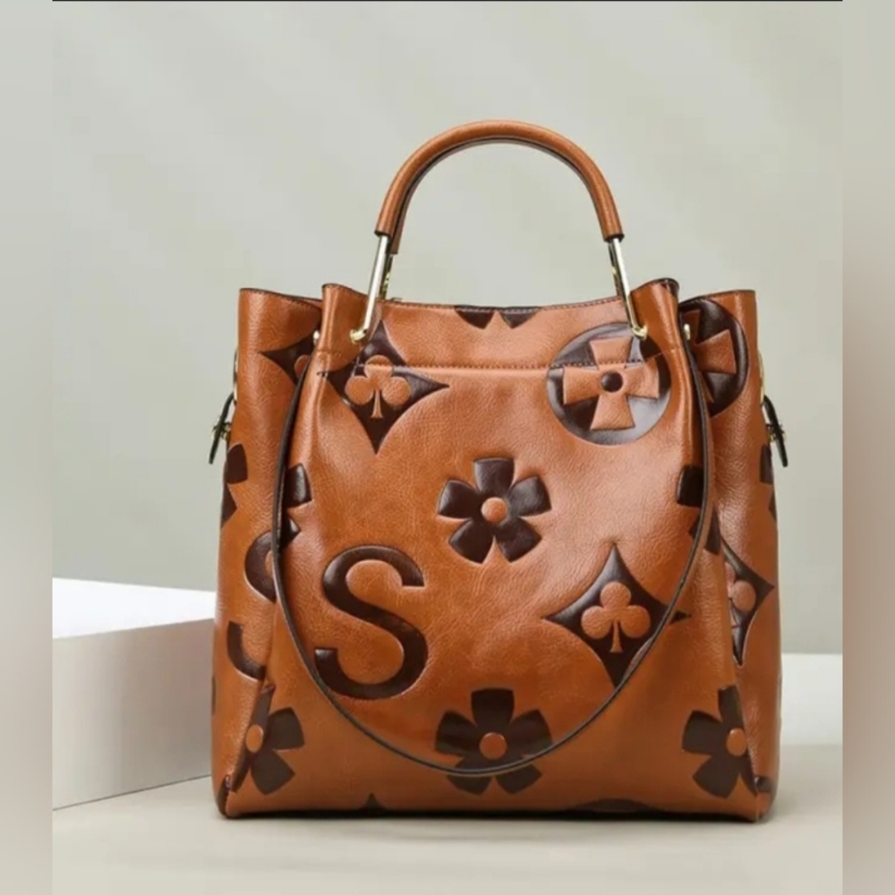 Stylish Brown Leather Tote Bag